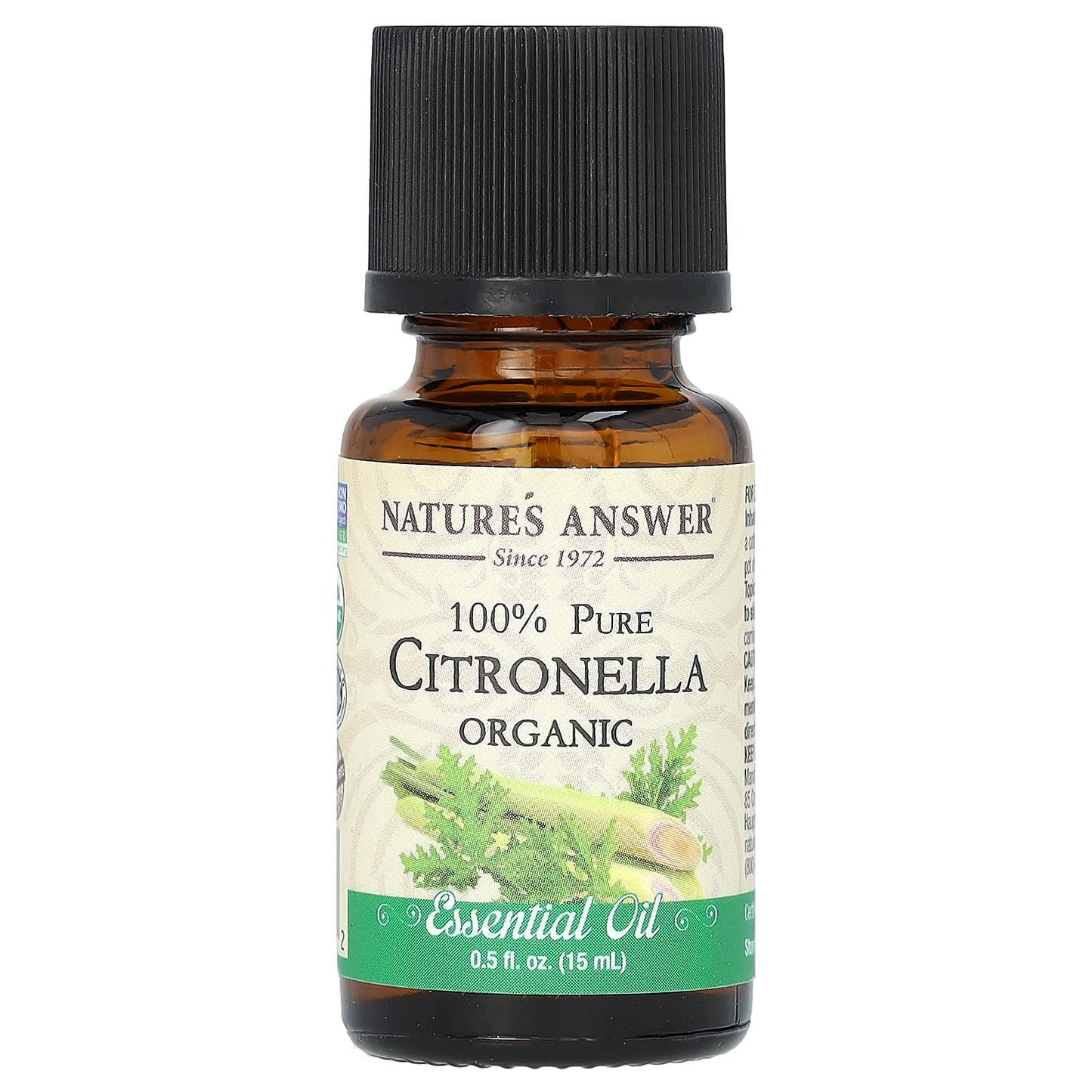 Nature's Answer, 100% Pure Organic Essential Oil Blend, Citronella, 0.5 fl oz (15 ml) - Image 1