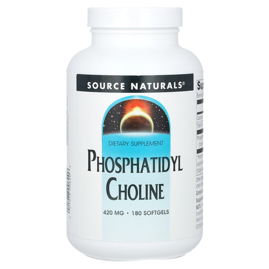 Source Naturals, Phosphatidyl Choline, 420 mg, 180 Softgels - Image 1
