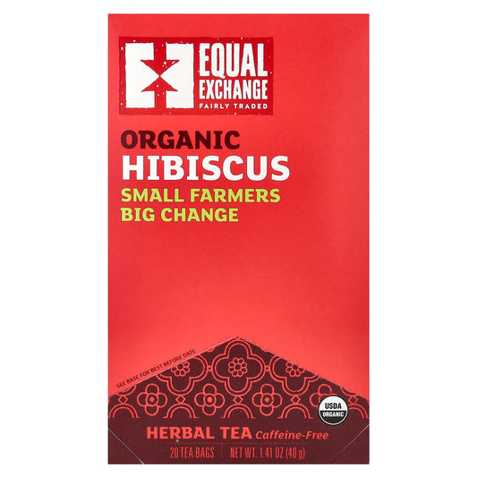 Caffeine-Free Organic Hibiscus Tea by Equal Exchange - Image 1