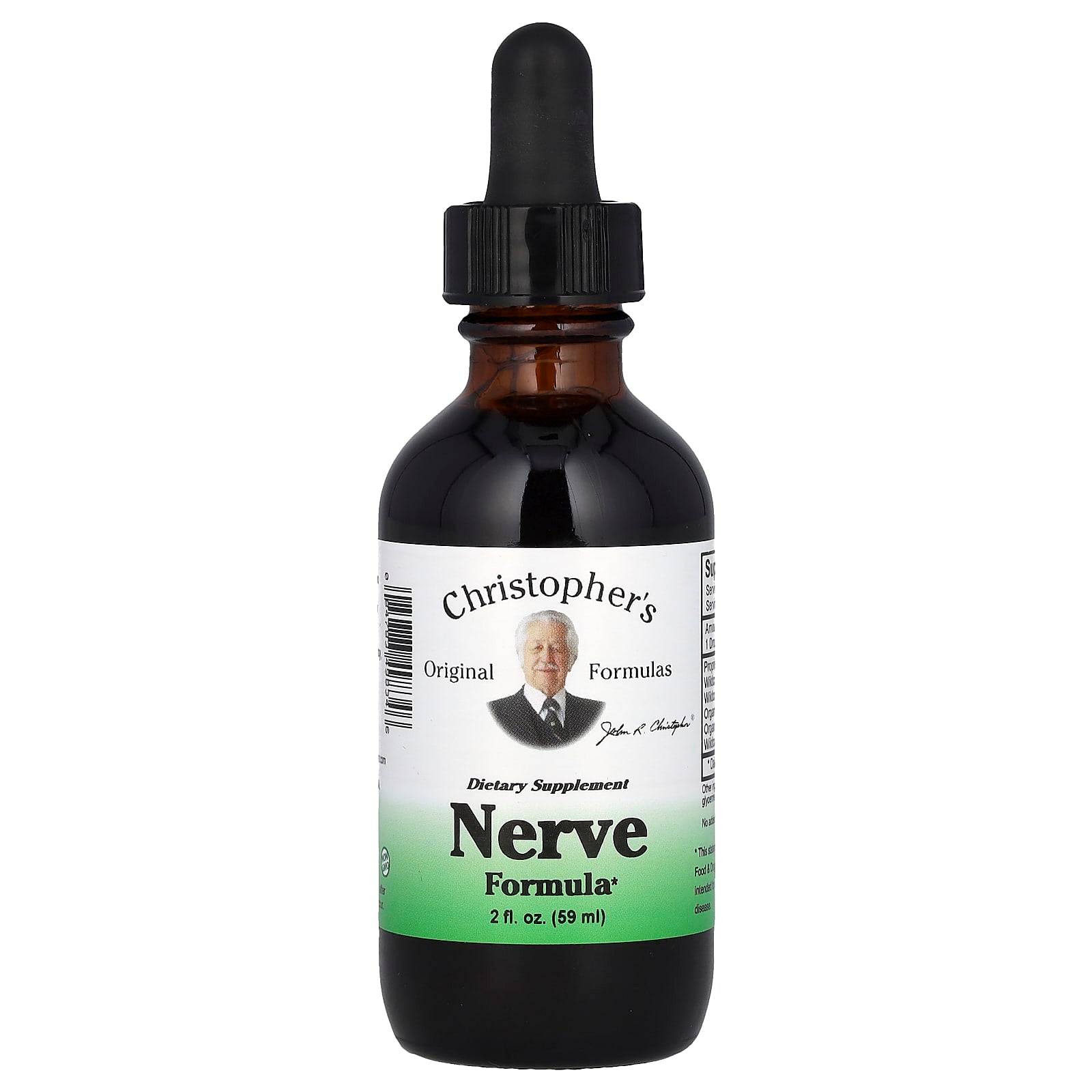 Nerve Support Supplement by Christopher's Original Formulas - 59ml - Image 1