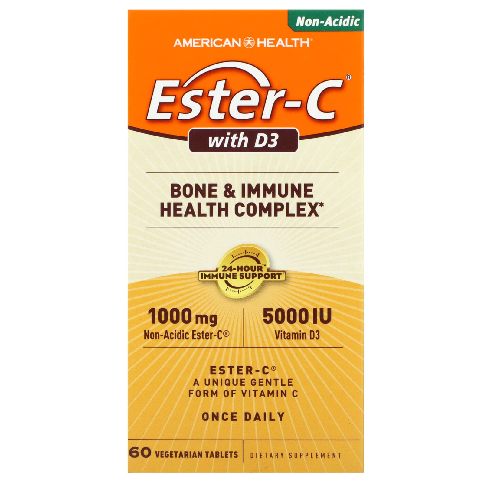 American Health Ester-C with D3 Bone & Immune Support - Image 1