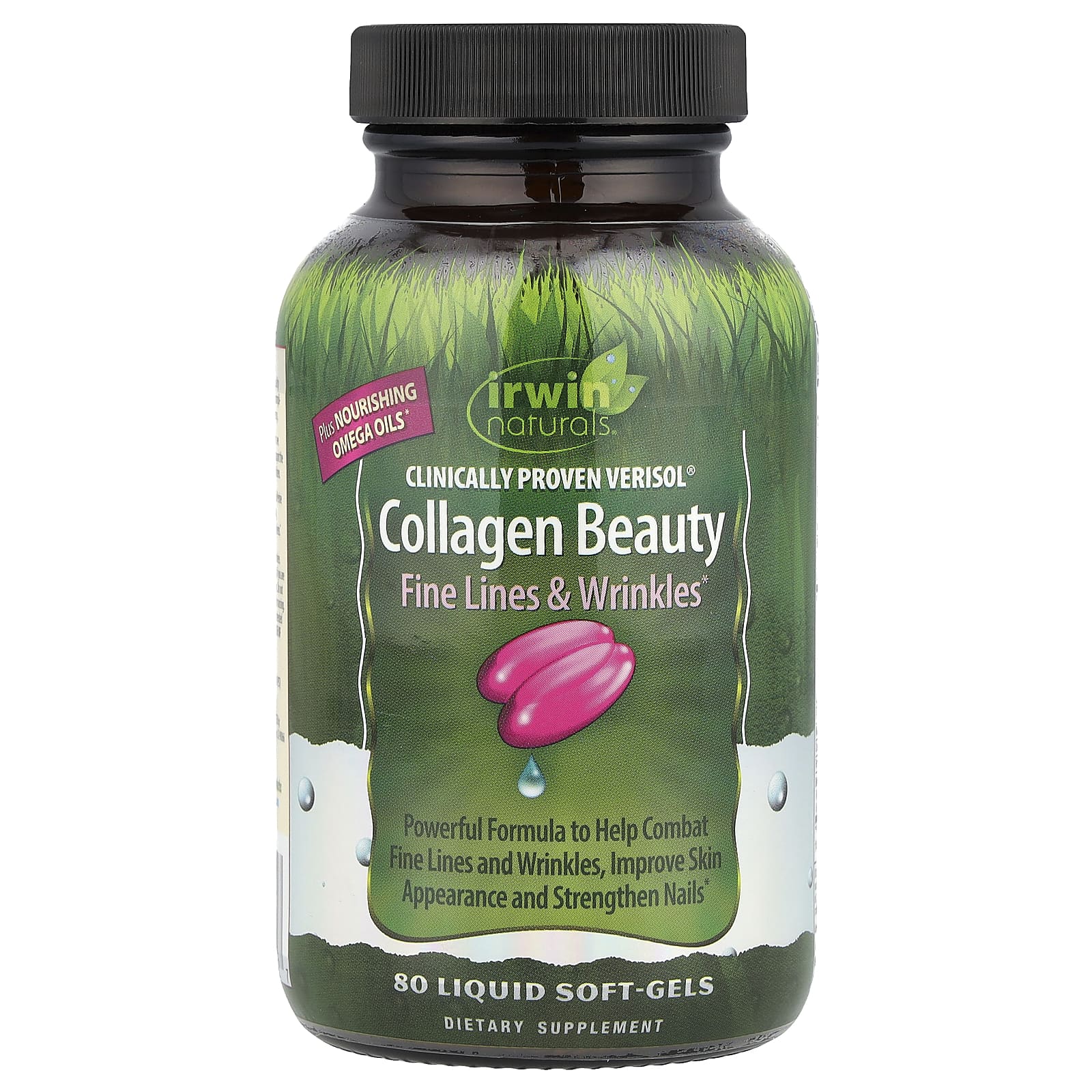Irwin Naturals, Clinically Proven Verisol® Collagen Beauty, 80 Liquid Soft-Gels