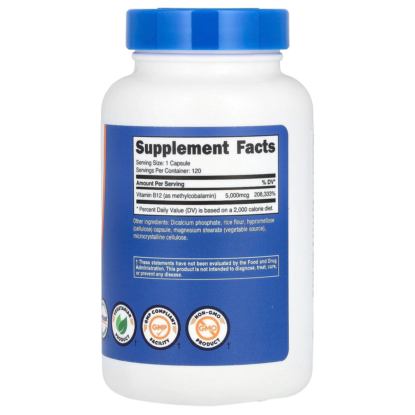 Nutricost, Vitamin B12, 5,000 mcg, 120 Capsules - Image 2