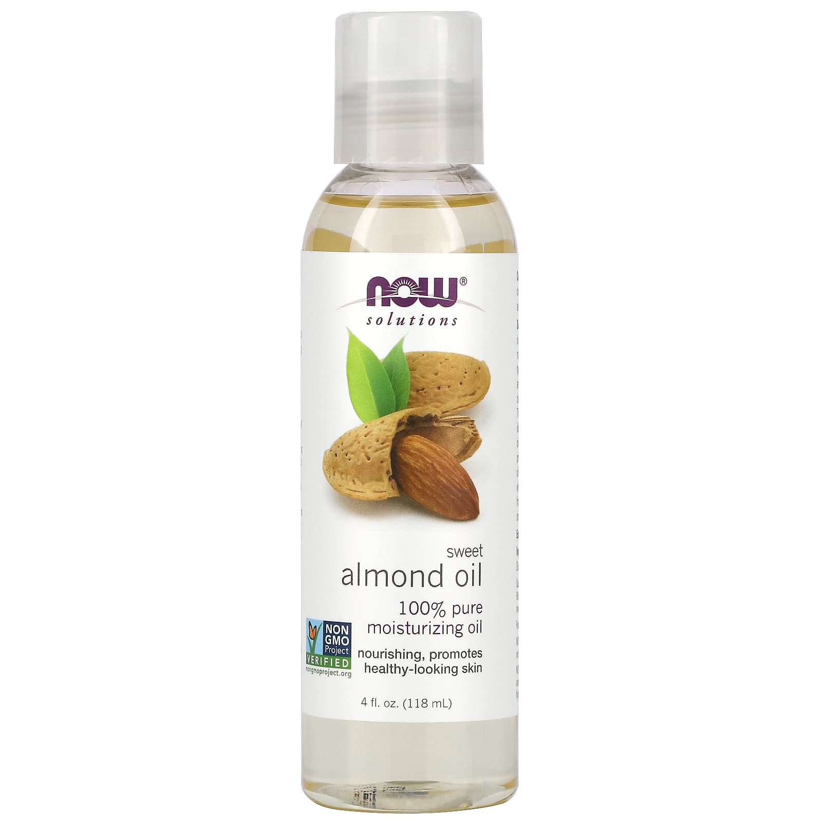 NOW Foods, Solutions, Sweet Almond Oil, 4 fl oz (118 ml) - Image 1