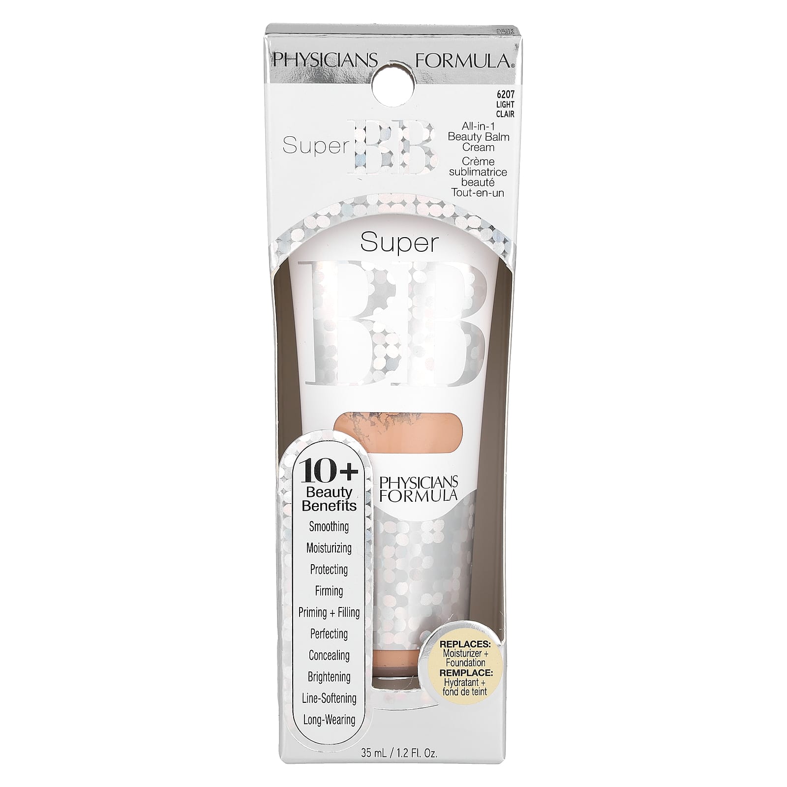 Physicians Formula, Super BB, All-in-1 Beauty Balm Cream, 6207 Light Clair, 1.2 fl oz (35 ml) - Image 2