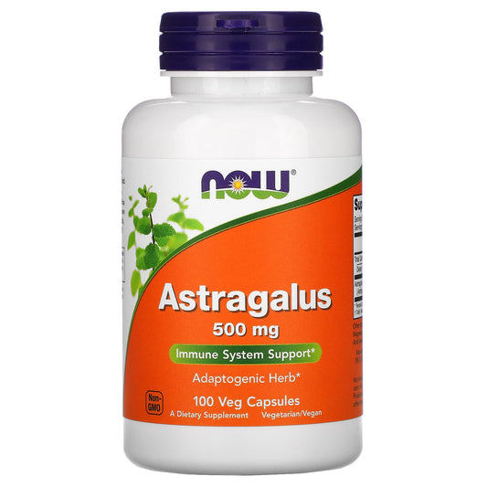 NOW Foods, Astragalus, 500 mg, 100 Veg Capsules - Image 1