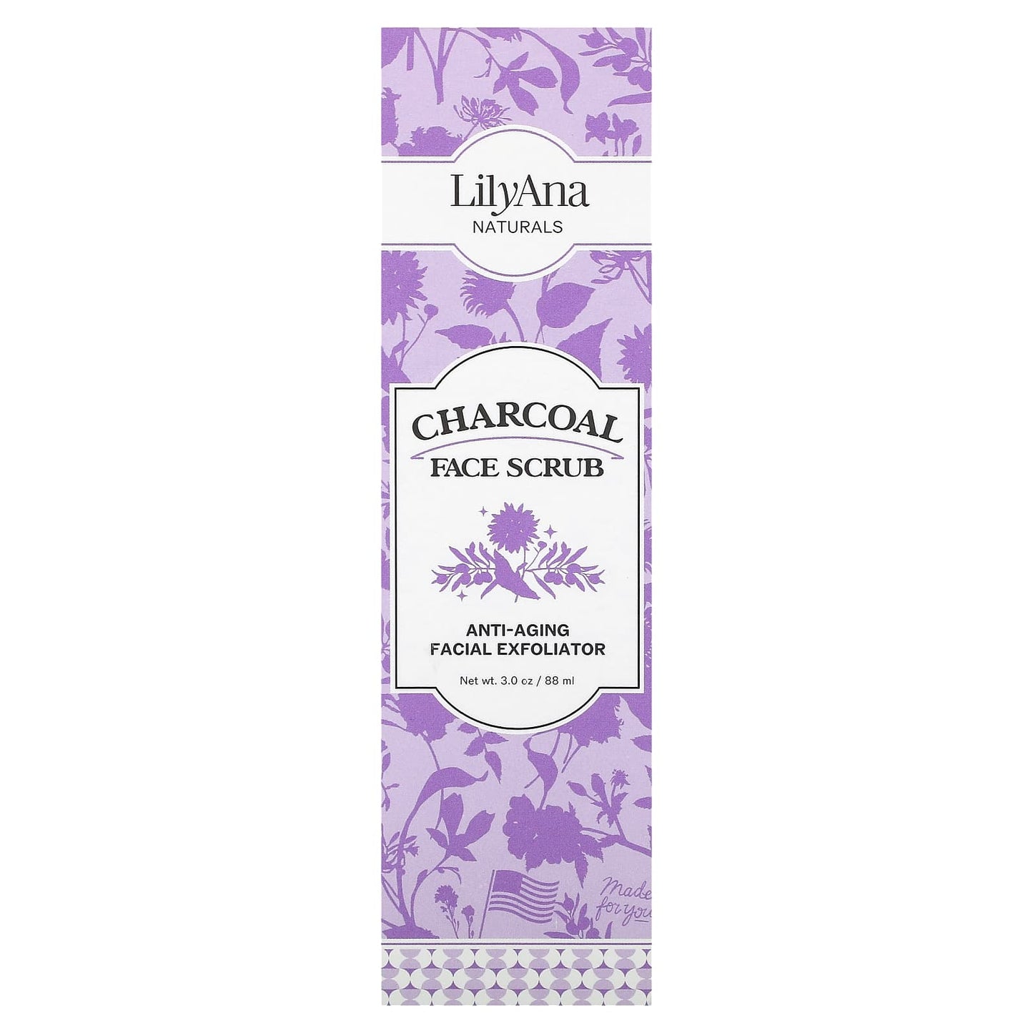 Lilyana Naturals, Charcoal Face Scrub, 3 oz (88 ml) - Image 2