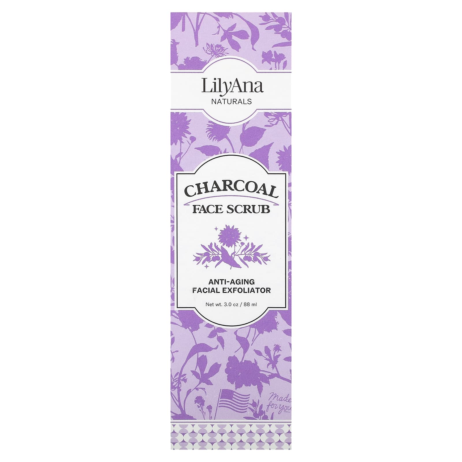 Lilyana Naturals, Charcoal Face Scrub, 3 oz (88 ml) - Image 2
