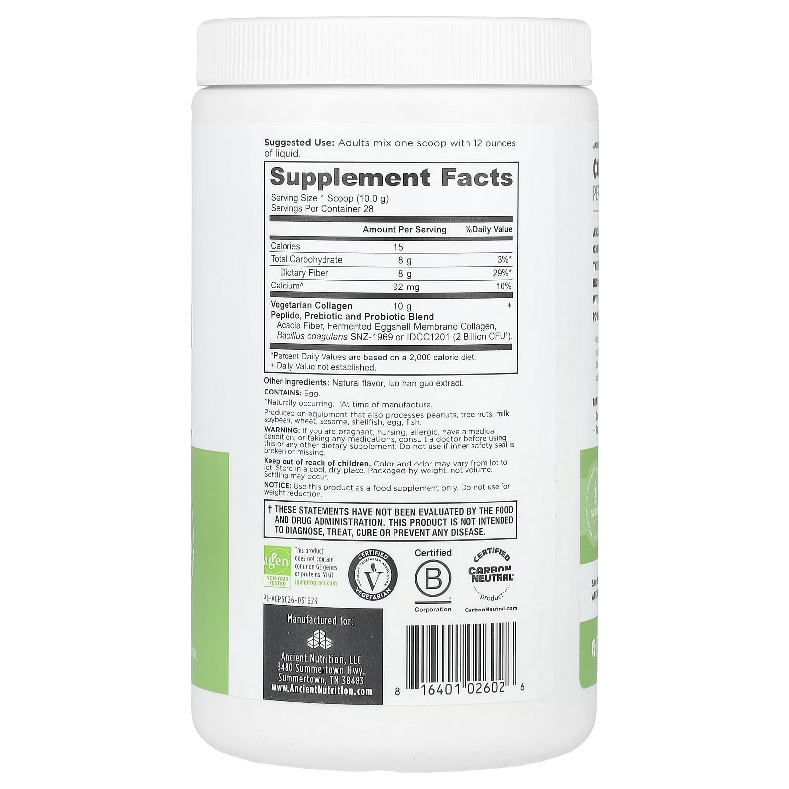 Collagen Peptides for Healthy Hair, Skin, & Joints - Vegetarian - Image 2