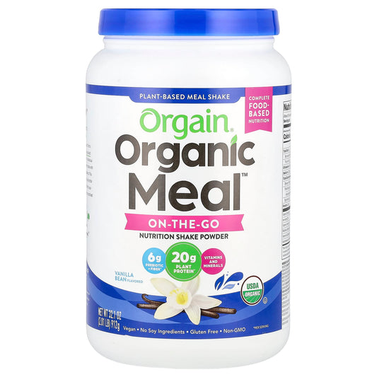 Orgain, Organic Meal™, On-The-Go Nutrition Shake Powder, Vanilla Bean, 2.01 lb (912 g) - Image 1