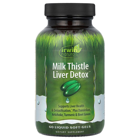 Irwin Naturals Liver Detox Supplement with Milk Thistle, Turmeric & Dandelion - Image 1