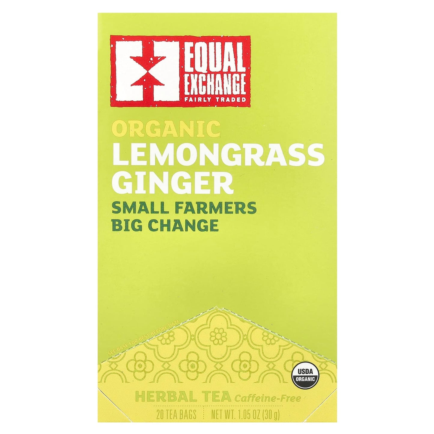 Organic Lemongrass Ginger Tea by Equal Exchange - USDA Organic - Image 1
