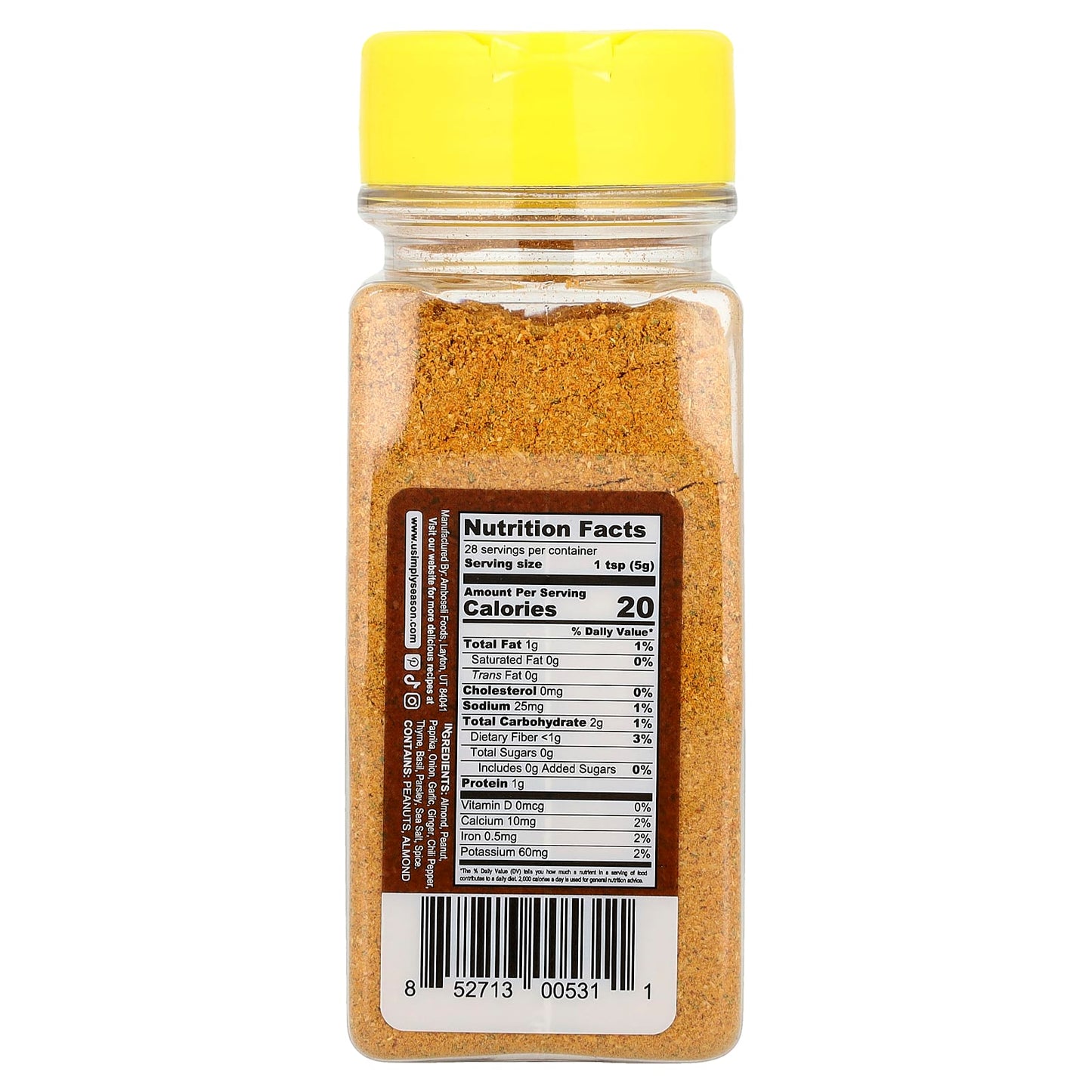 USimplySeason, Artisan Spice Blend, Suya Spice Seasoning, 4.8 oz (136 g) - Image 2