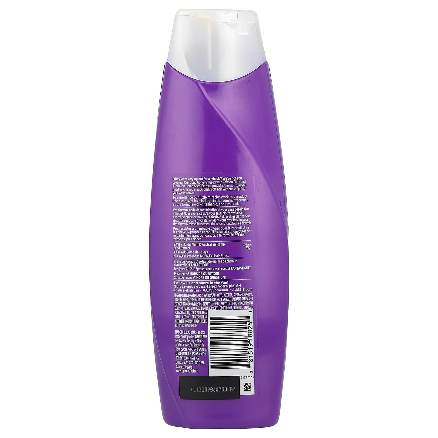 Aussie Miracle Waves Conditioner, 12.1oz with Kakadu Plum & Hemp - Image 2