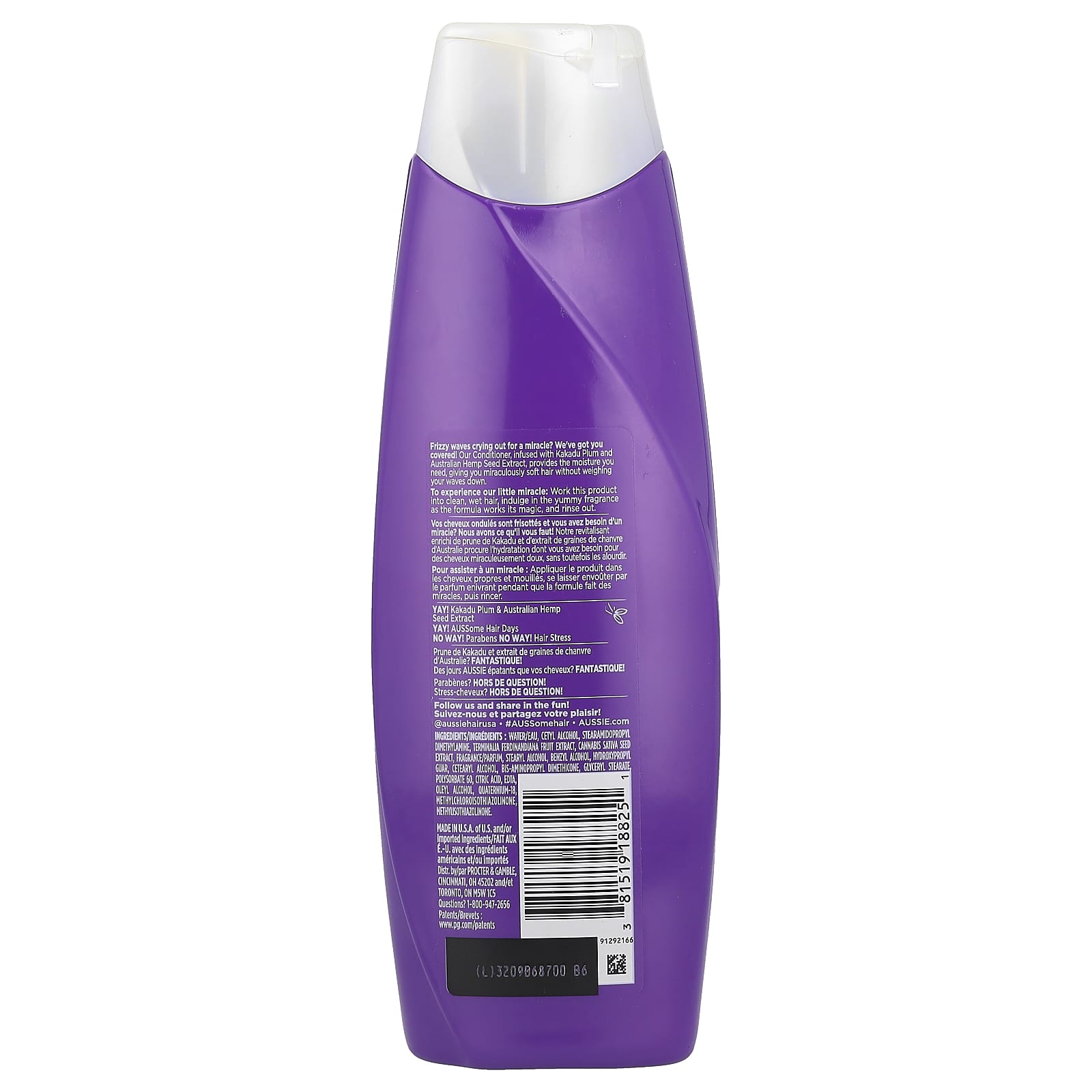 Aussie Miracle Waves Conditioner, 12.1oz with Kakadu Plum & Hemp - Image 2