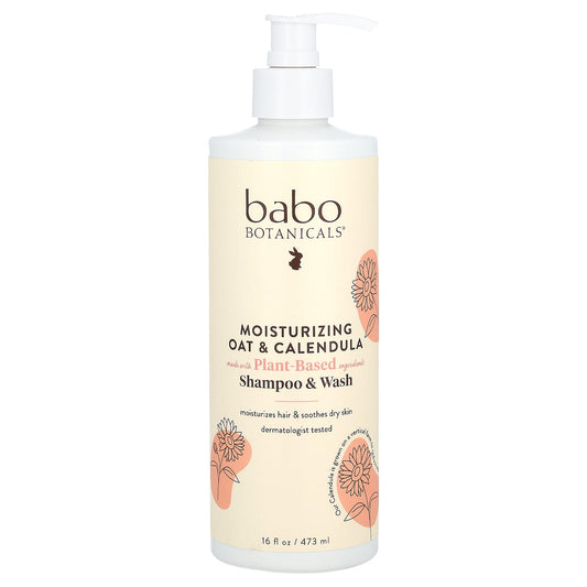 Moisturizing Shampoo & Body Wash, Oat & Calendula, Babo Botanicals - Image 1