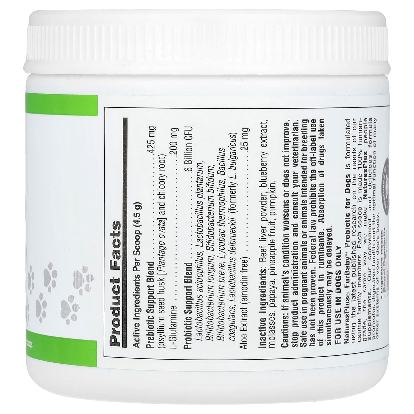 NaturesPlus, FurBaby, Probiotic for Dogs, 9.5 oz (270 g) - Image 2