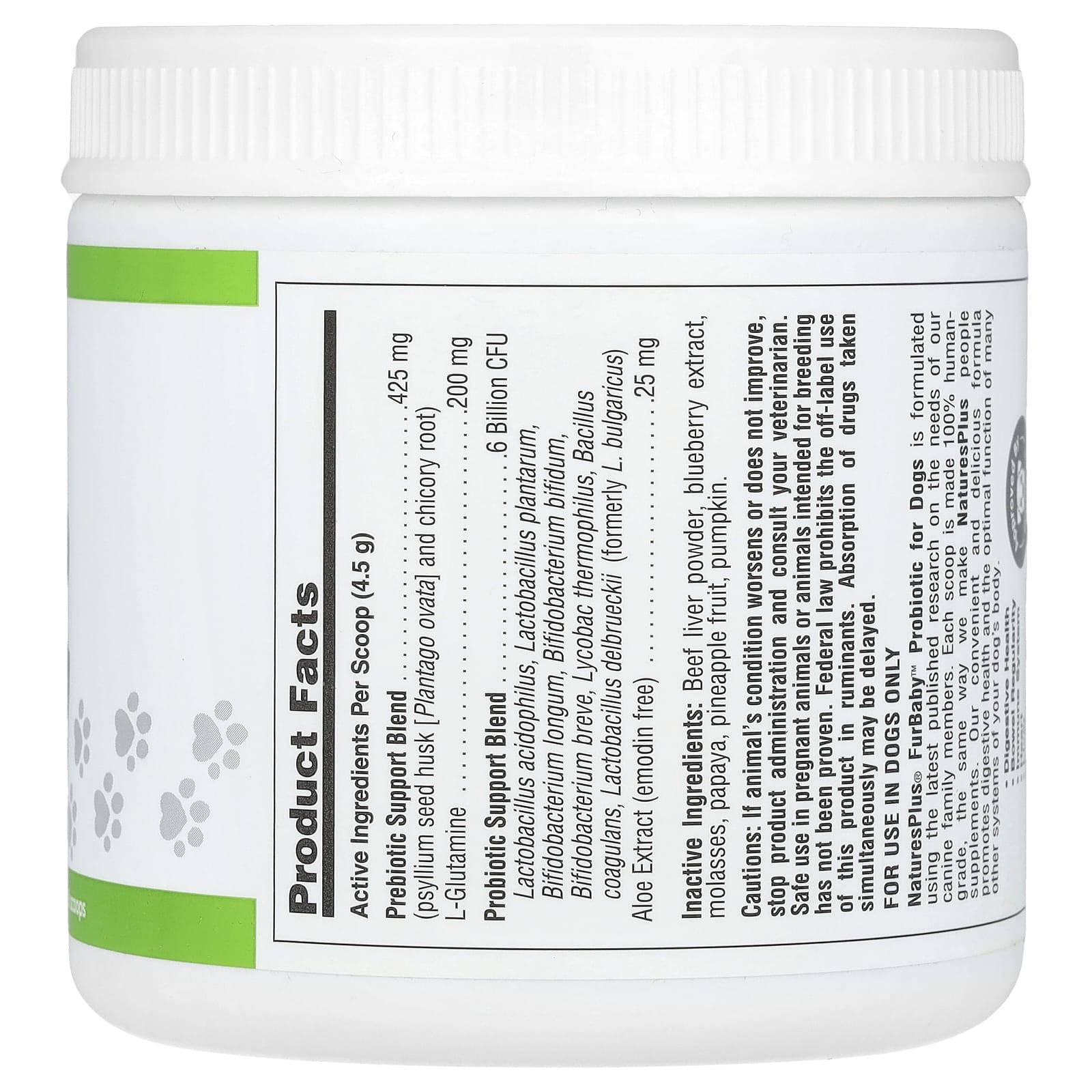 NaturesPlus, FurBaby, Probiotic for Dogs, 9.5 oz (270 g) - Image 2