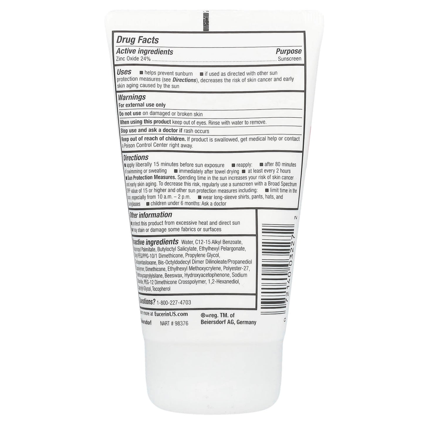 Eucerin Fragrance-Free Baby Sunscreen Lotion, SPF 50, 4 oz - Image 2