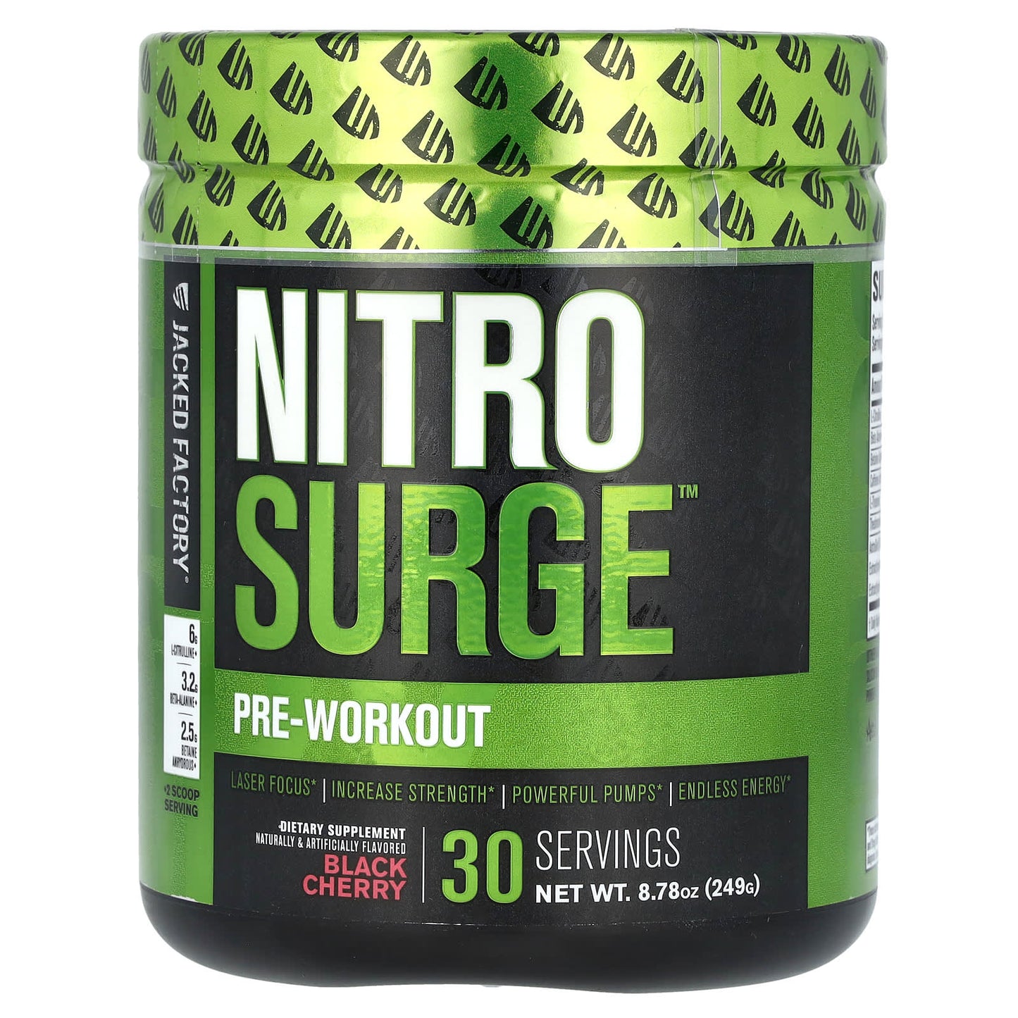 Jacked Factory Nitro Surge Black Cherry Pre-Workout Supplement - Image 1