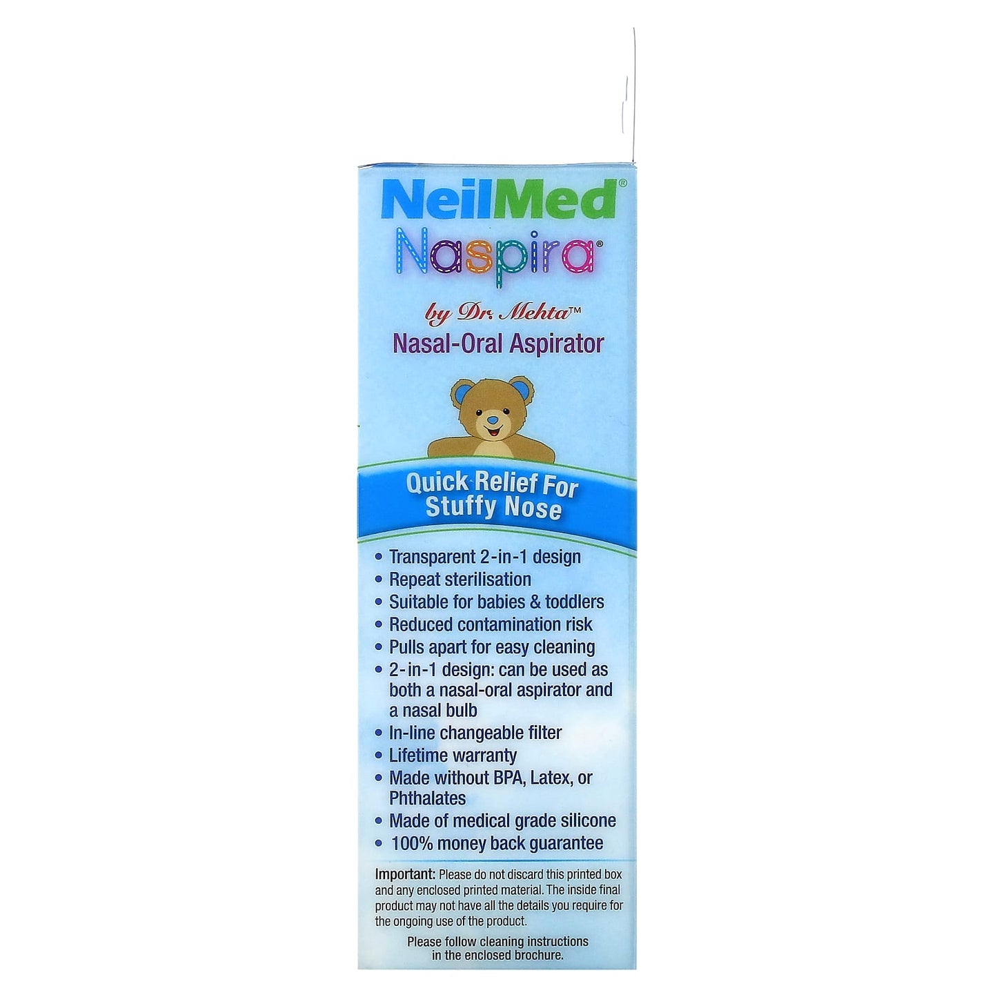 NeilMed, Babies & Kids, Naspira Nasal-Oral Aspirator, 1 Kit - Image 2