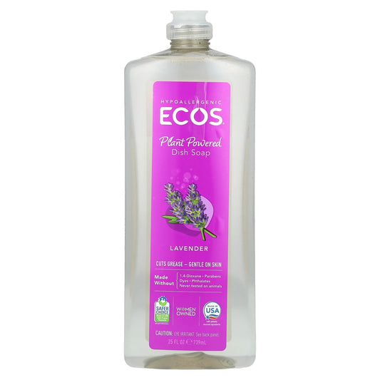 Eco-Friendly Lavender Dish Soap, Plant-Powered, 25 fl oz - Image 1