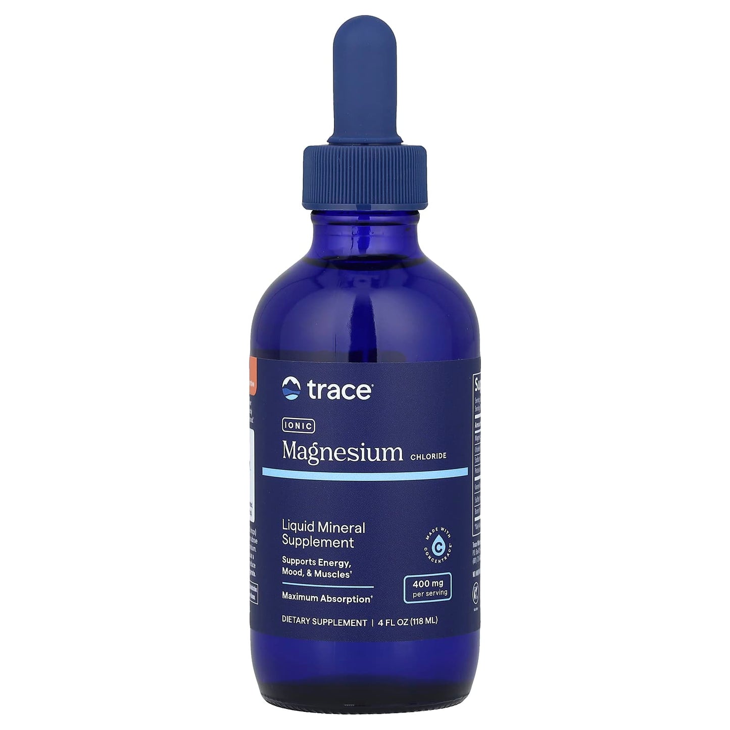 Trace, Ionic Magnesium Chloride, 400 mg, 4 fl oz ( 118 ml) - Image 1