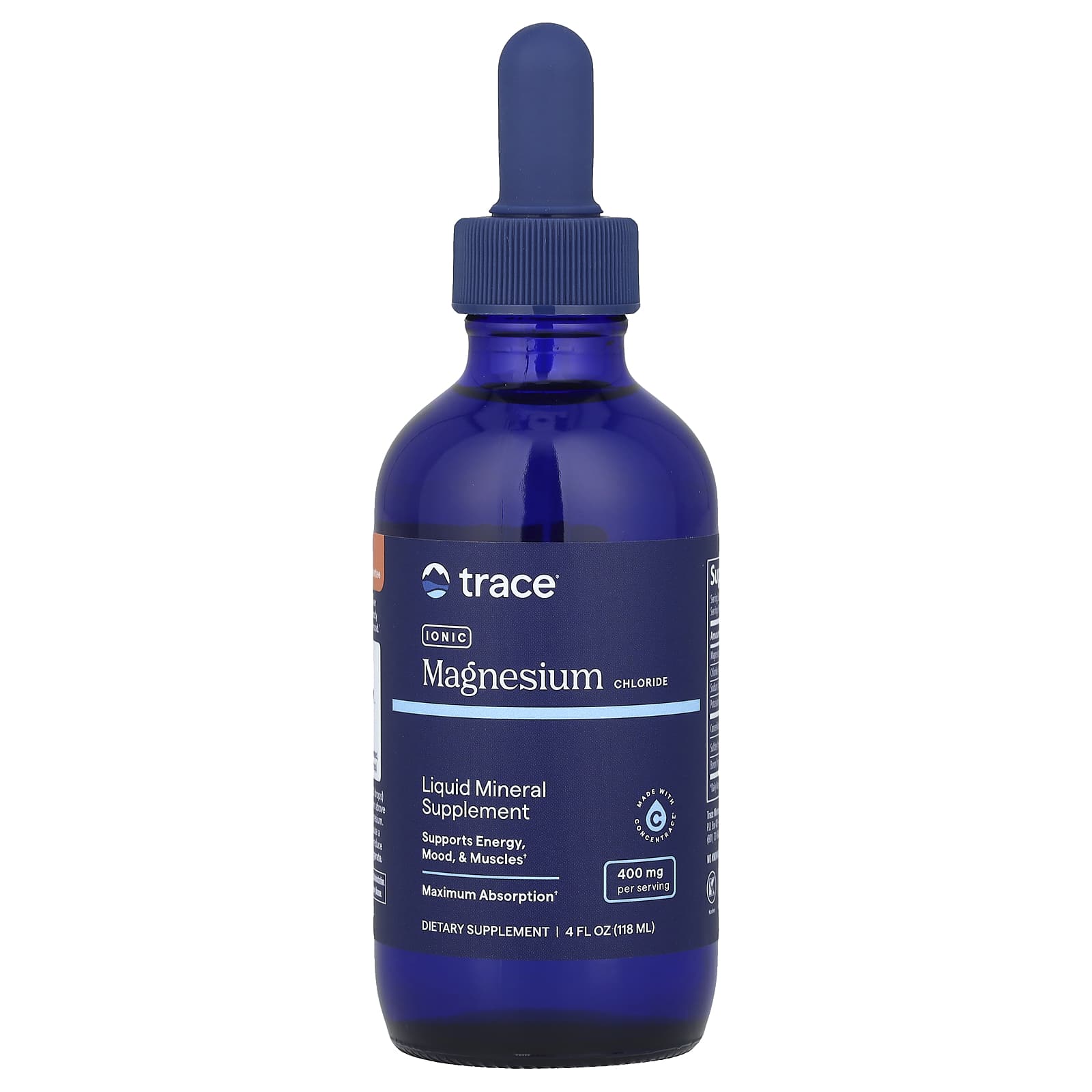 Trace, Ionic Magnesium Chloride, 400 mg, 4 fl oz ( 118 ml) - Image 1