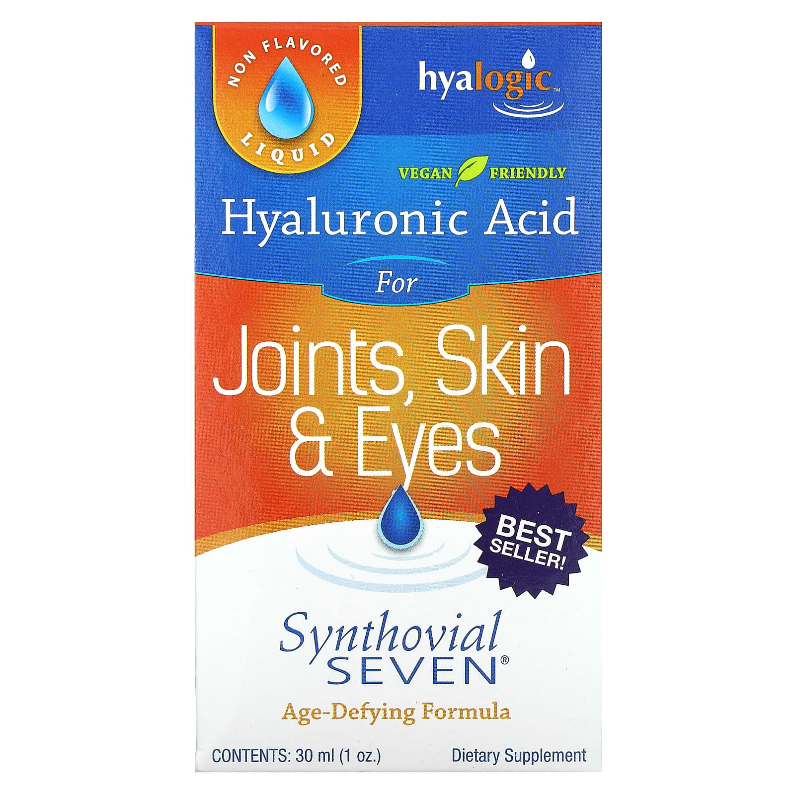 Synthovial Seven Hyaluronic Acid Supplement for Joint, Skin & Eye Health | Hyalogic - Image 1