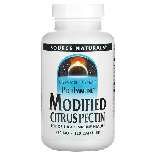 Source Naturals, PectImmune, Modified Citrus Pectin, 750 mg, 120 Capsules (187 mg per Capsule) - Image 1