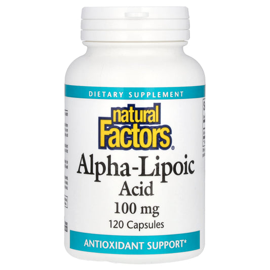 Natural Factors, Alpha-Lipoic Acid, 100 mg, 120 Capsules - Image 1