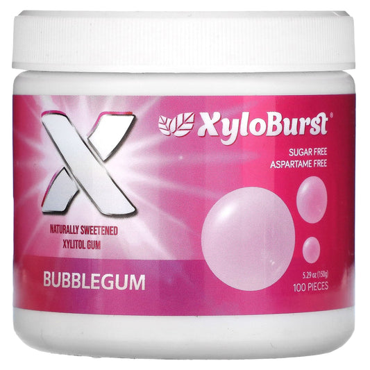 Xyloburst, Xylitol Gum, Bubble Gum, 100 Pieces, 5.29 oz (150 g) - Image 1