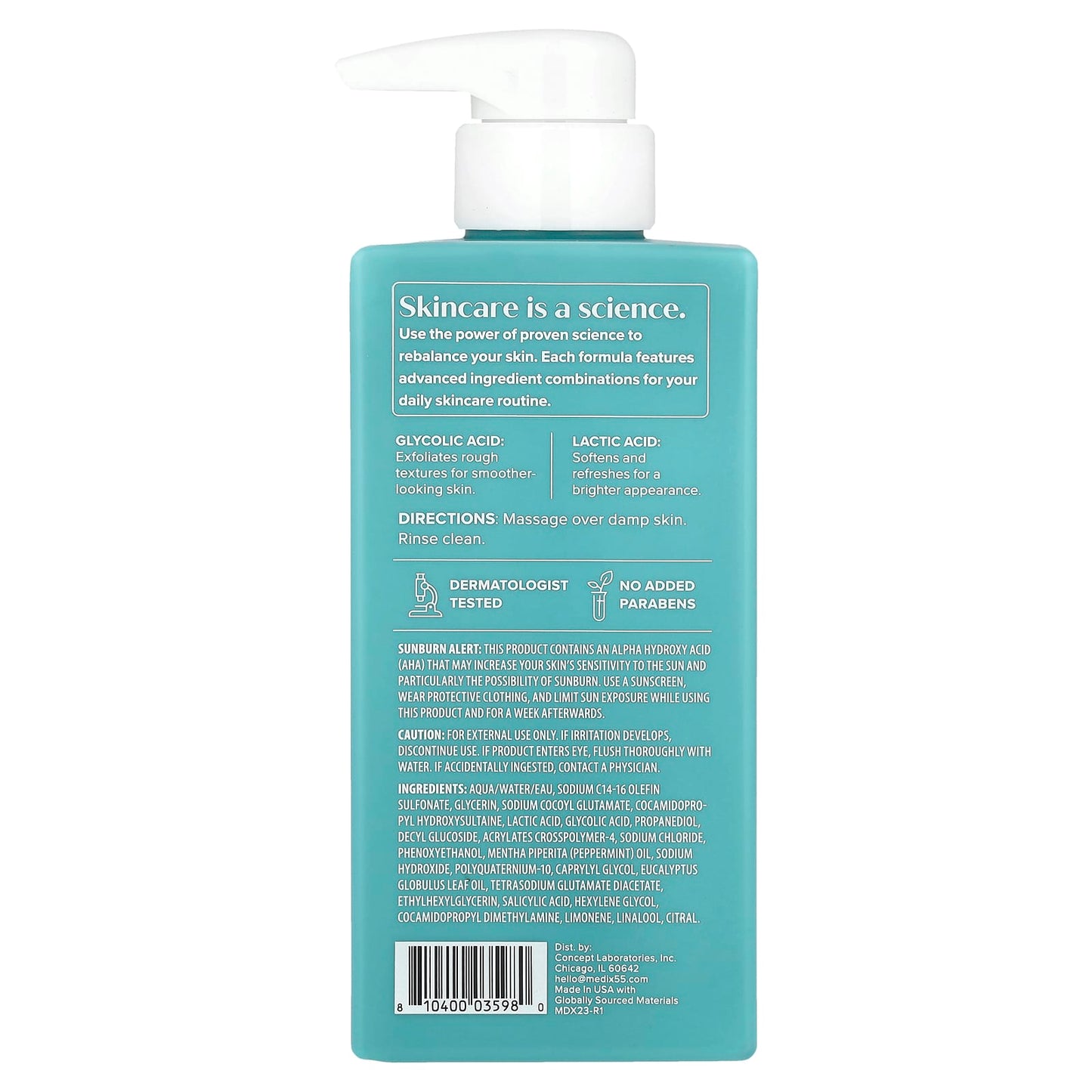 Medix 5.5, Body Wash, Skin Perfecting, Glycolic + Lactic Acid, 15 fl oz (444 ml) - Image 2