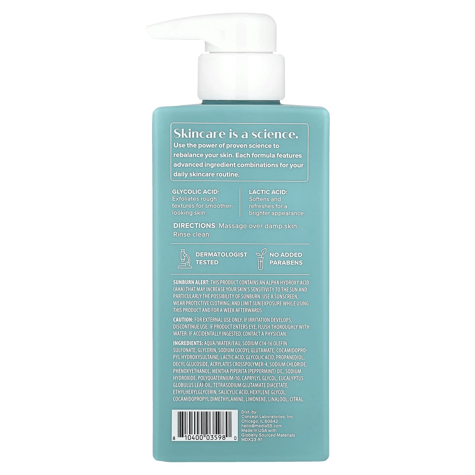 Medix 5.5, Body Wash, Skin Perfecting, Glycolic + Lactic Acid, 15 fl oz (444 ml) - Image 2