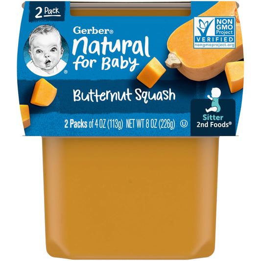 Gerber Natural Baby Food Butternut Squash 2 Pack 4oz - Image 1