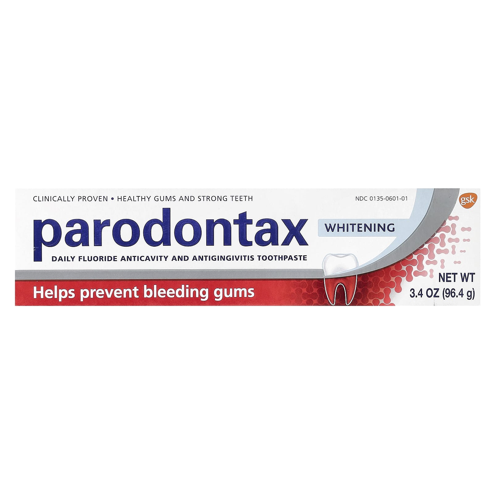 Parodontax, Daily Fluoride Anticavity And Antigingivitis Toothpaste, Whitening, 3.4 oz (96.4 g) - Image 2