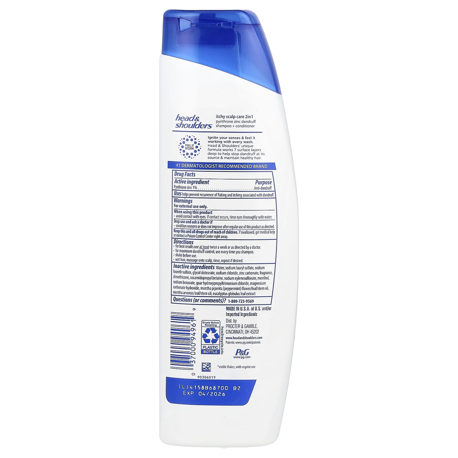 Head & Shoulders Eucalyptus Shampoo & Conditioner for Dandruff Relief - Image 2