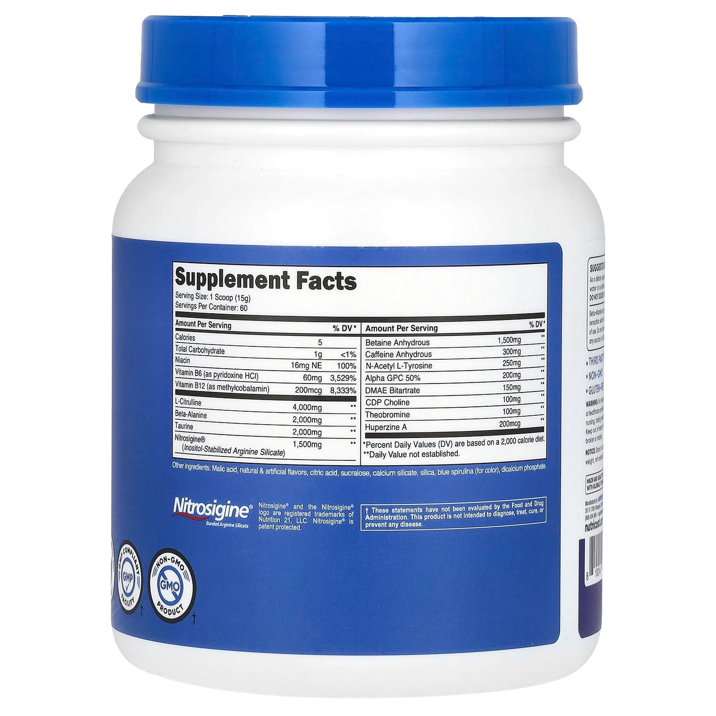 Nutricost, Performance, PRE-X, Xtreme Pre-Workout Complex, Blue Raspberry, 2 lb (894 g) - Image 2