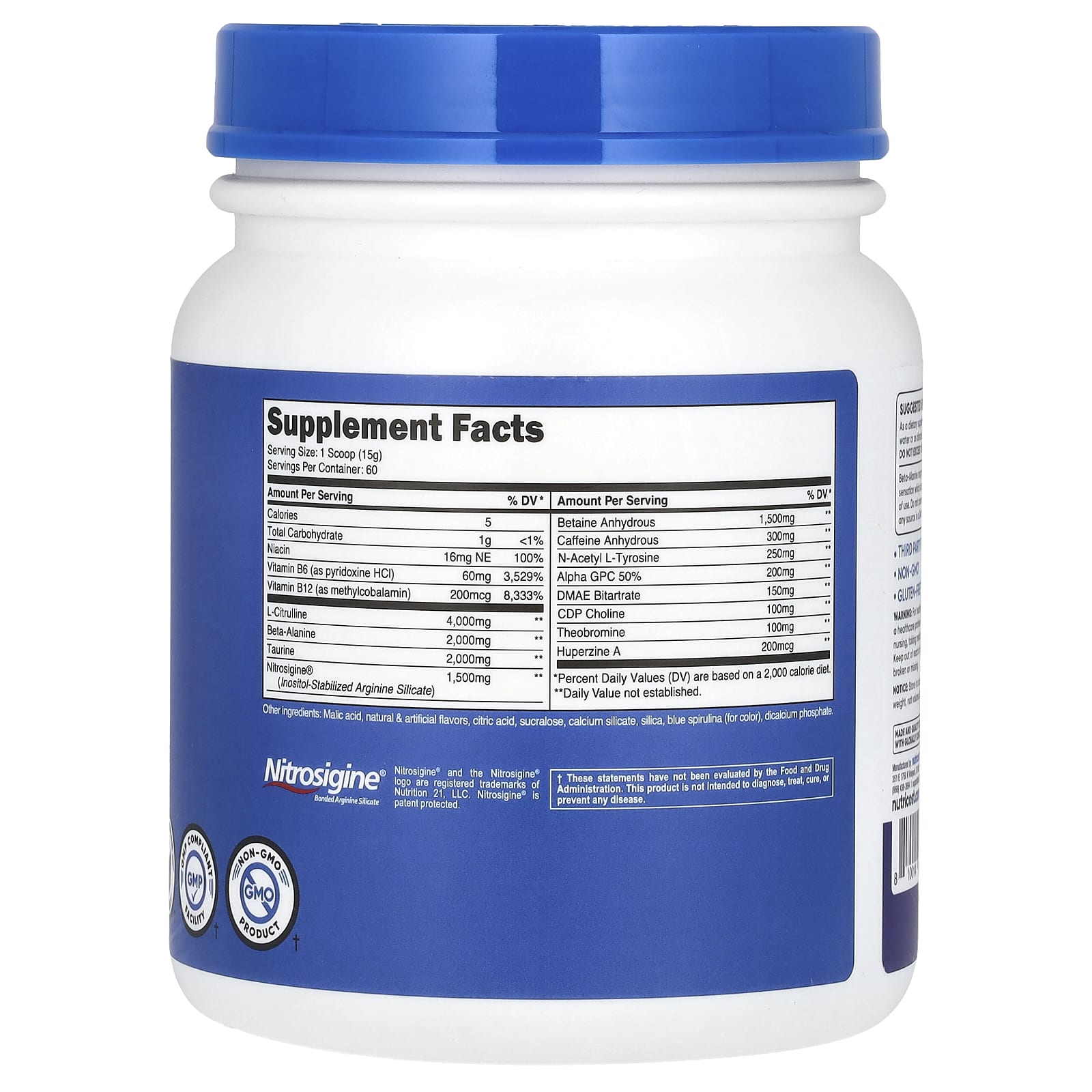 Nutricost, Performance, PRE-X, Xtreme Pre-Workout Complex, Blue Raspberry, 2 lb (894 g) - Image 2