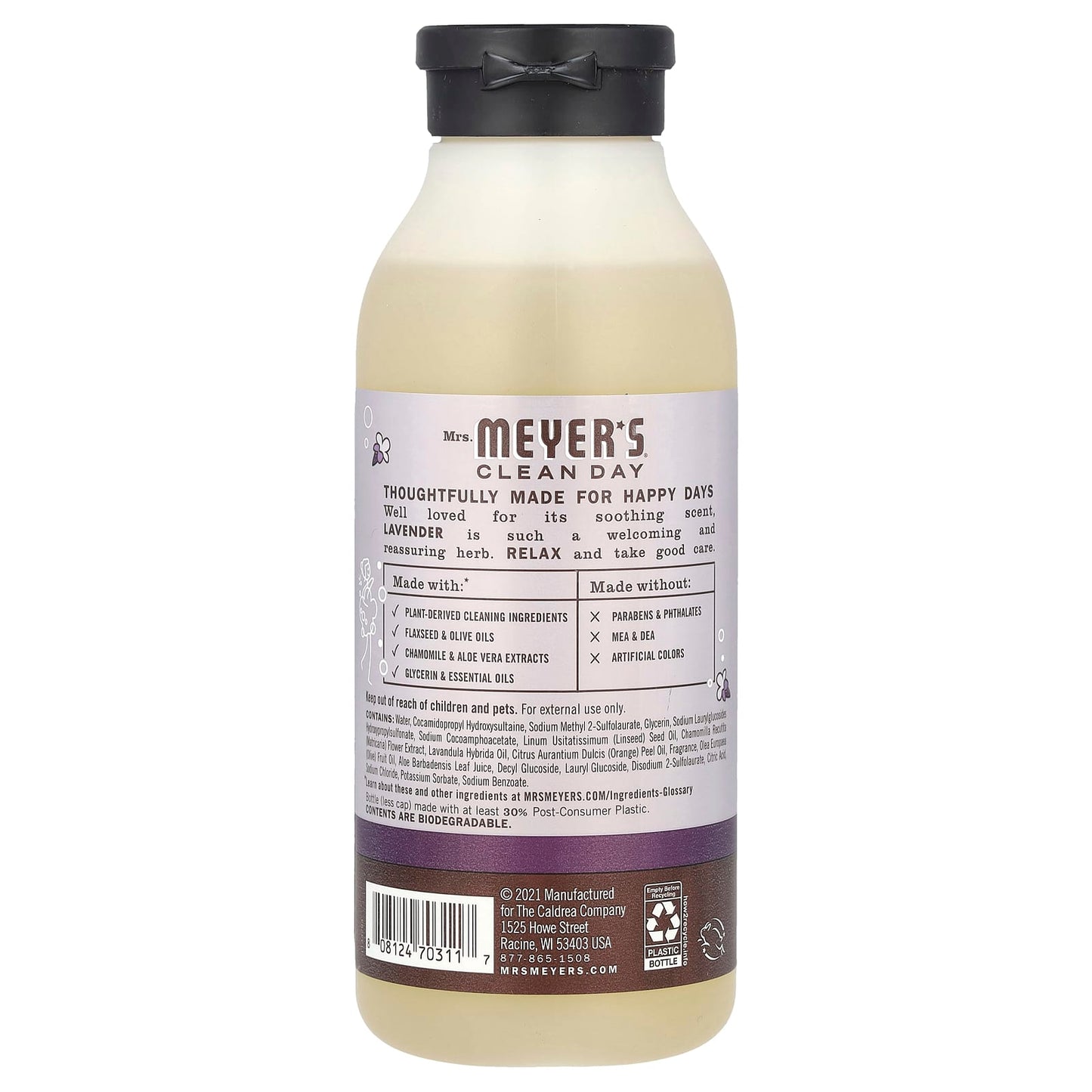 Mrs. Meyers Clean Day, Body Wash, Lavender, 16 fl oz (473 ml) - Image 2