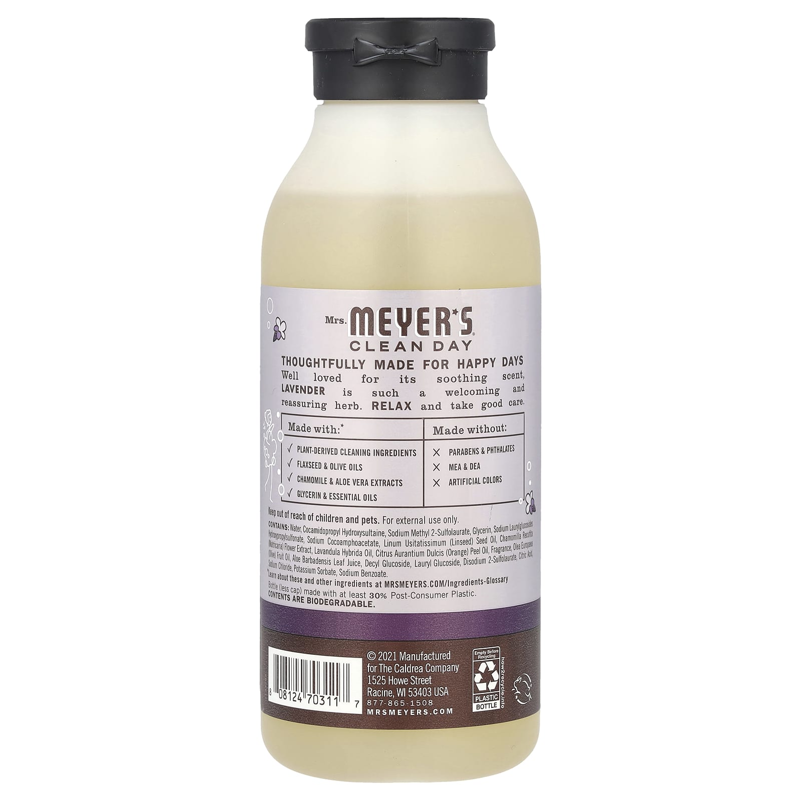 Mrs. Meyers Clean Day, Body Wash, Lavender, 16 fl oz (473 ml) - Image 2