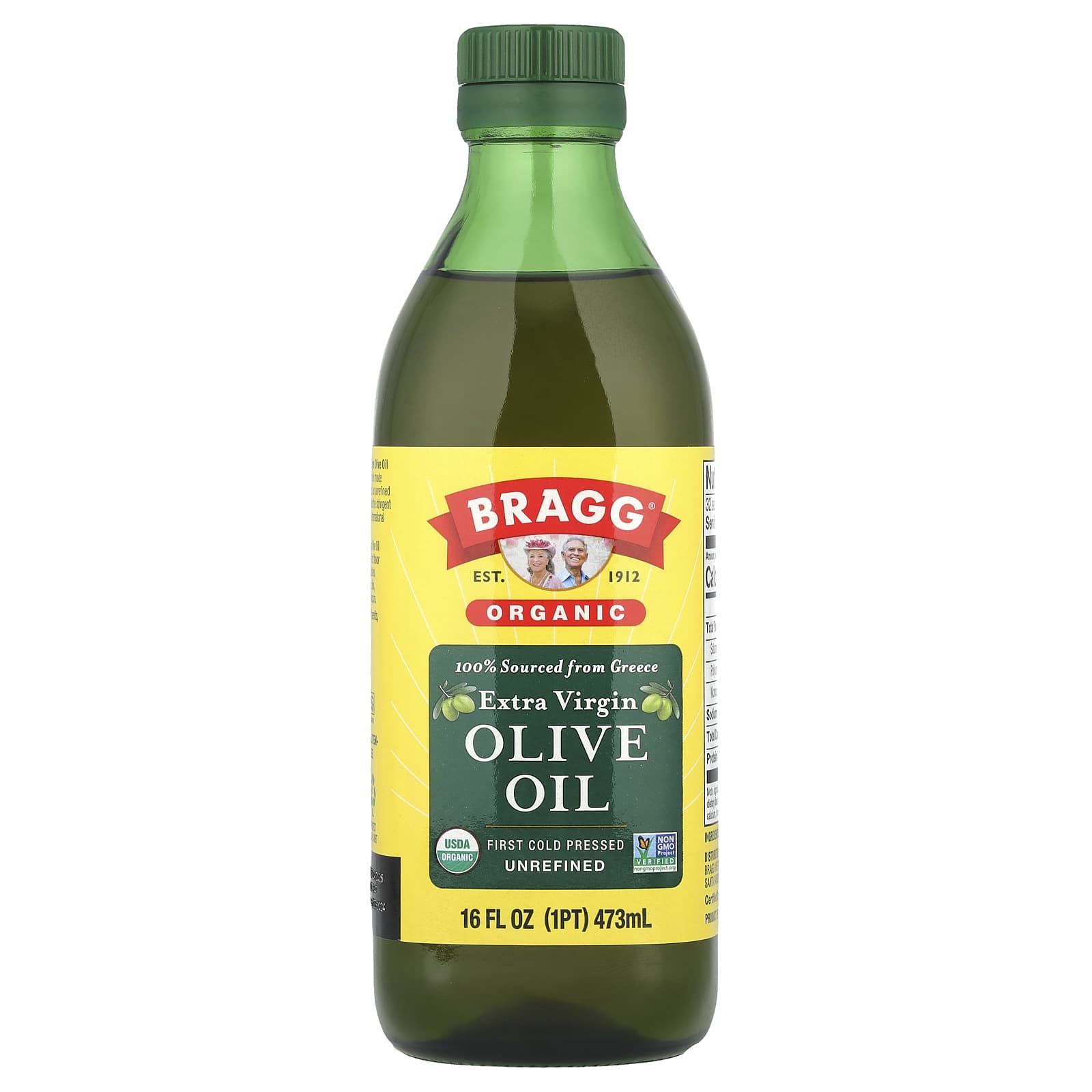 Bragg Greek Organic Extra Virgin Olive Oil, 16 fl oz - Image 1