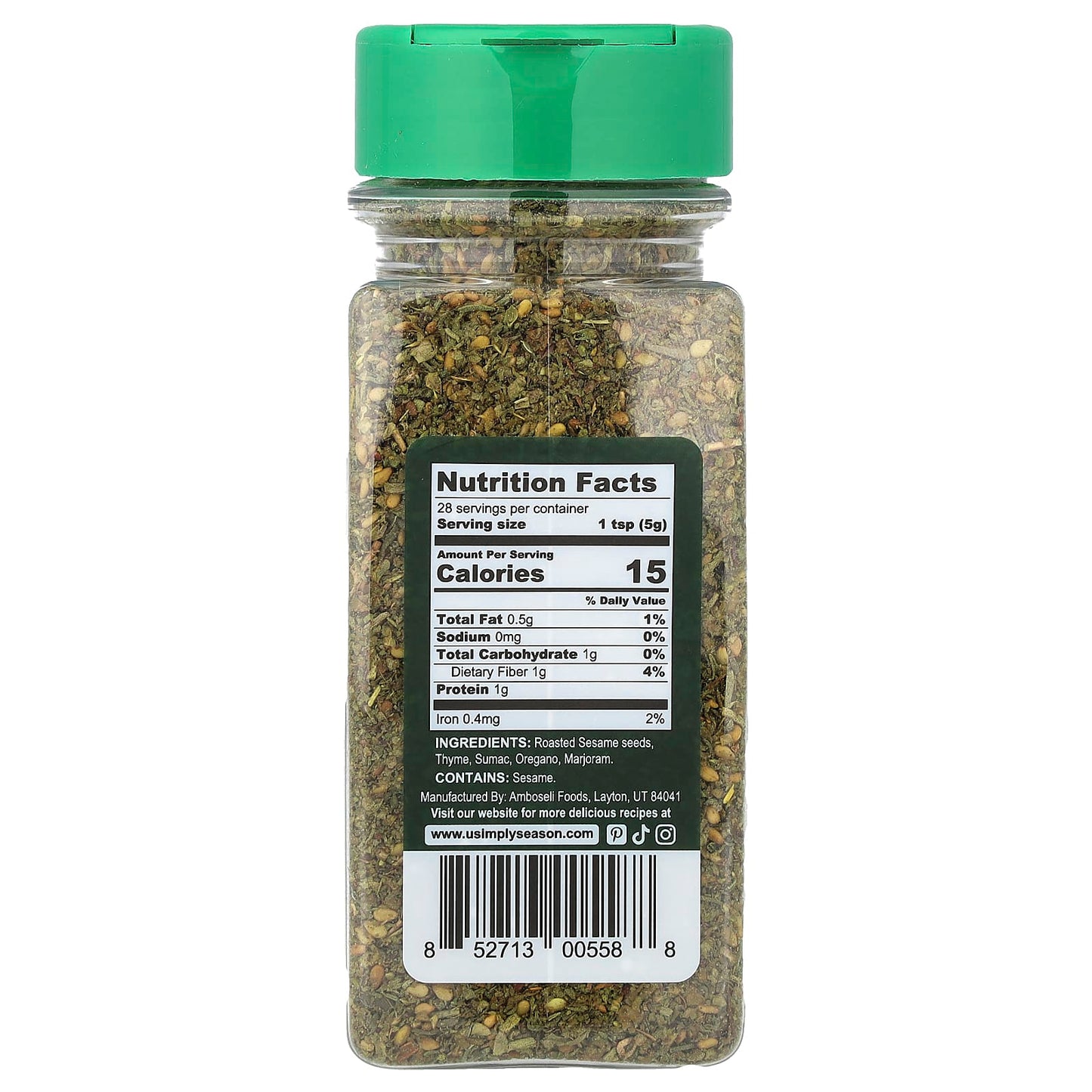 USimplySeason, Artisan Spice Blend, Original Za'atar, 4.8 oz (136 g) - Image 2