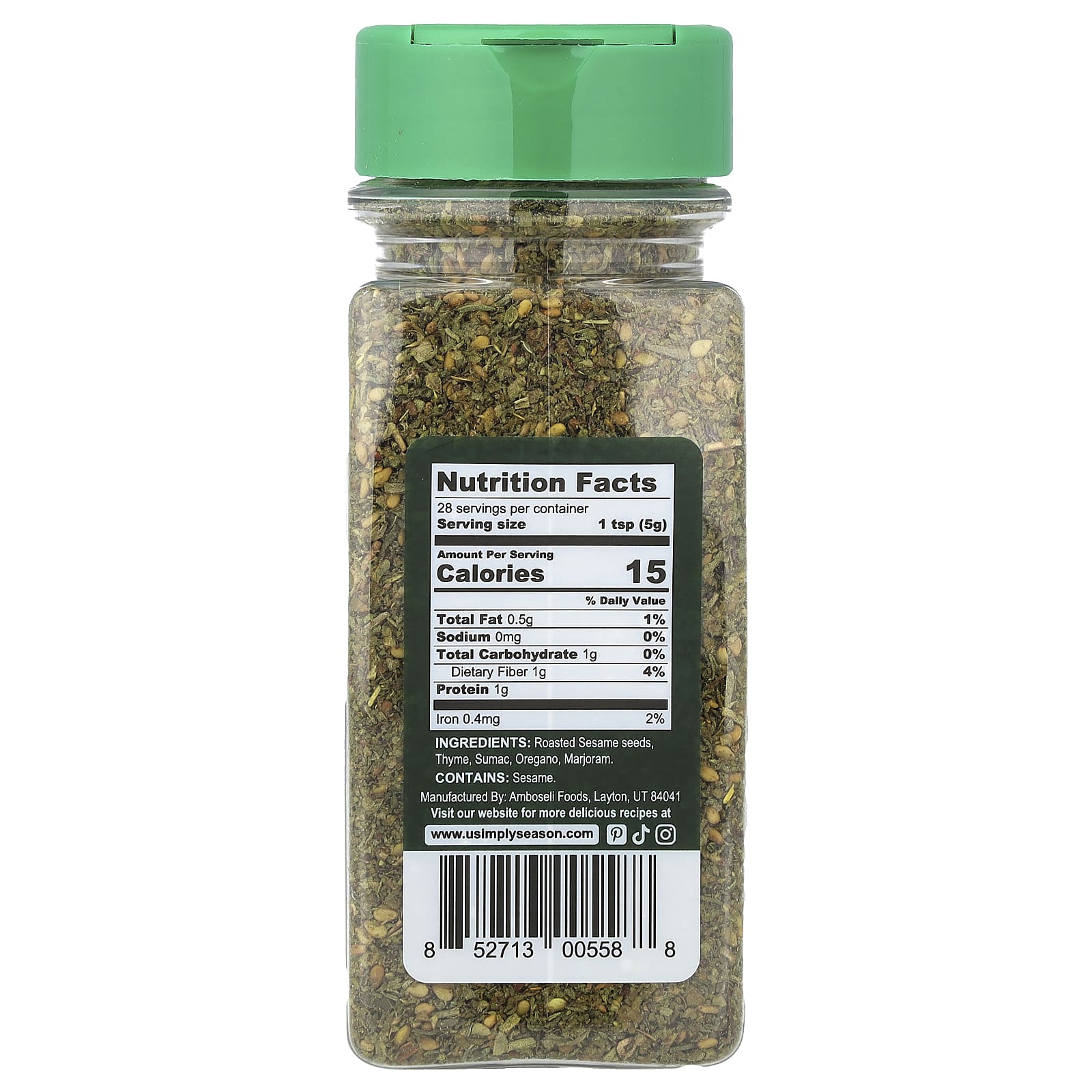 USimplySeason, Artisan Spice Blend, Original Za'atar, 4.8 oz (136 g) - Image 2