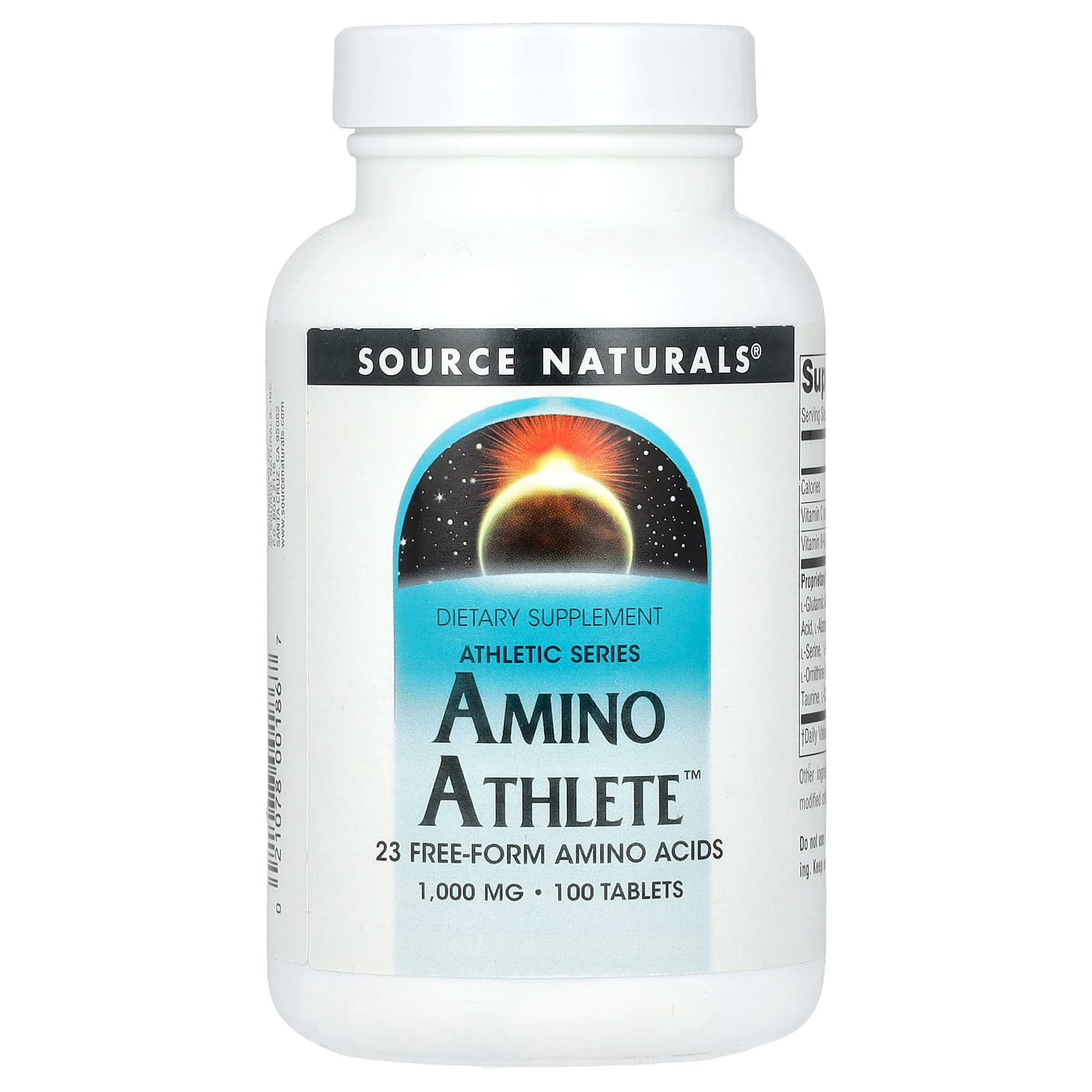 Source Naturals, Athletic Series, Amino Athlete, 1,000 mg, 100 Tablets - Image 1