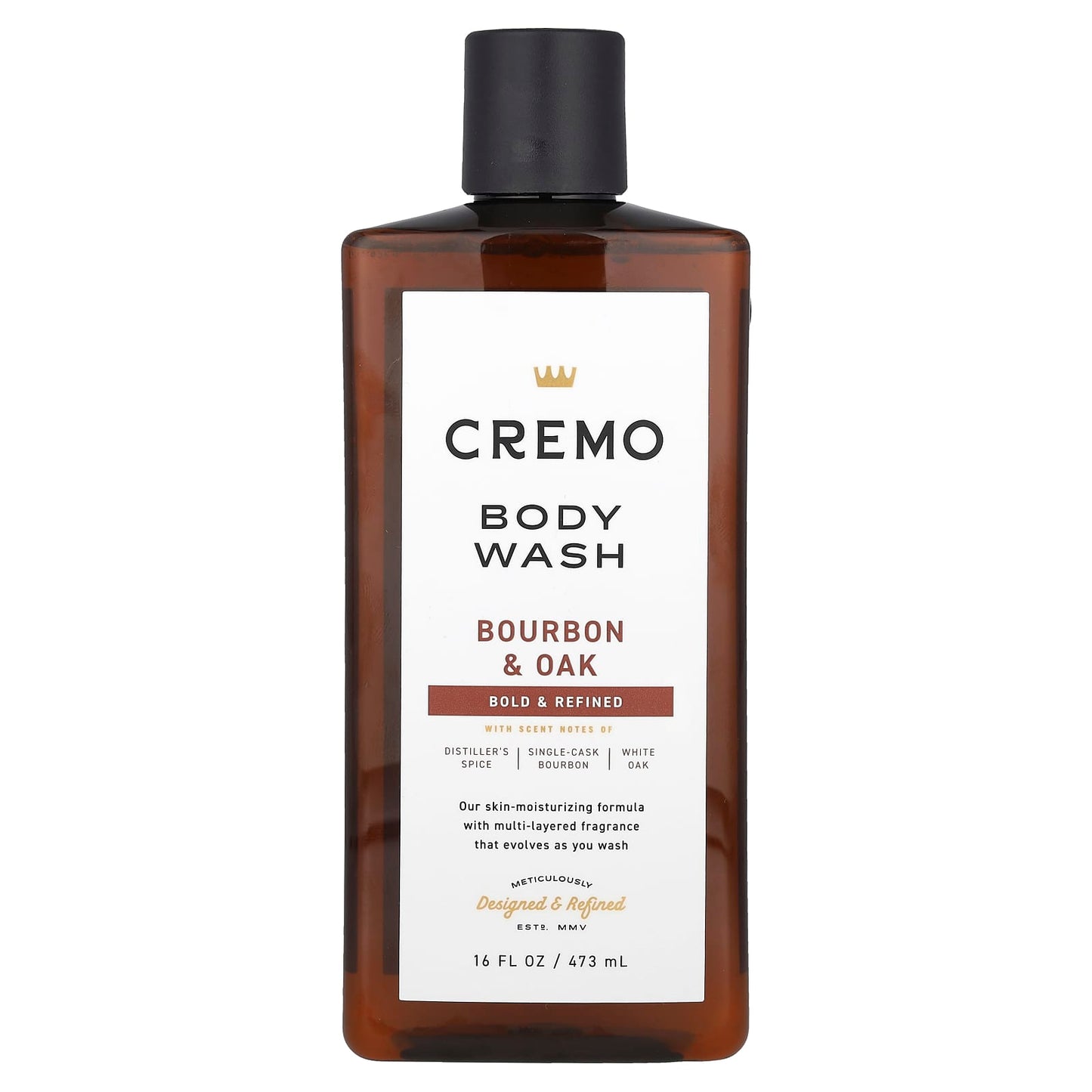Cremo Bourbon & Oak Body Wash, 16 fl oz - Moisturizing & Fragrant - Image 1