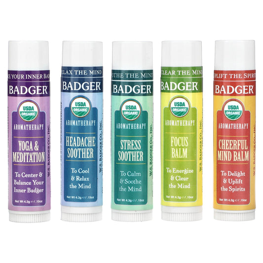 Badger USDA Organic Aromatherapy Travel Kit, 5-Piece - Image 1