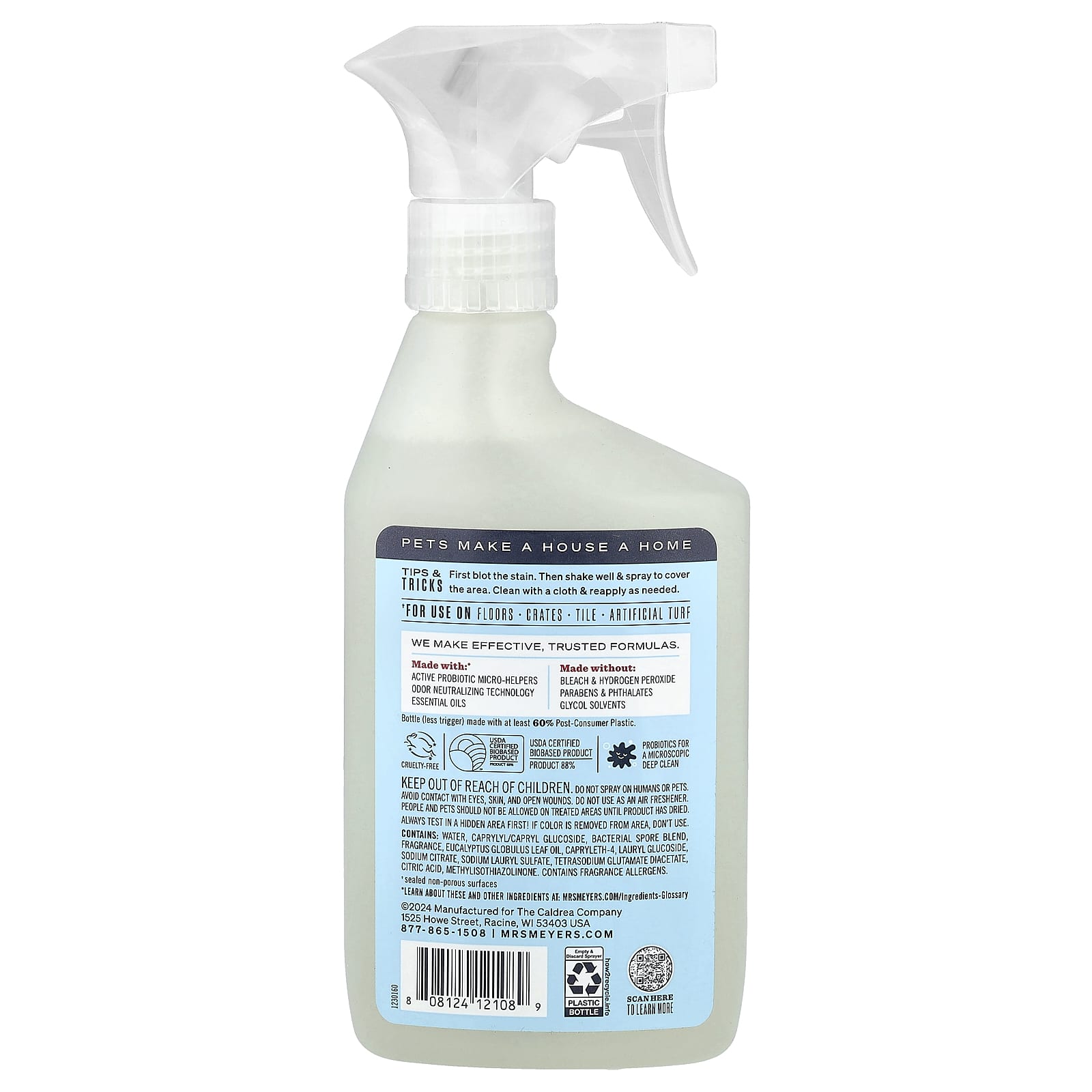 Mrs. Meyers Clean Day, Pet Multi-Surface Cleaner, Coconut Leaf, 16 fl oz (473 ml) - Image 2