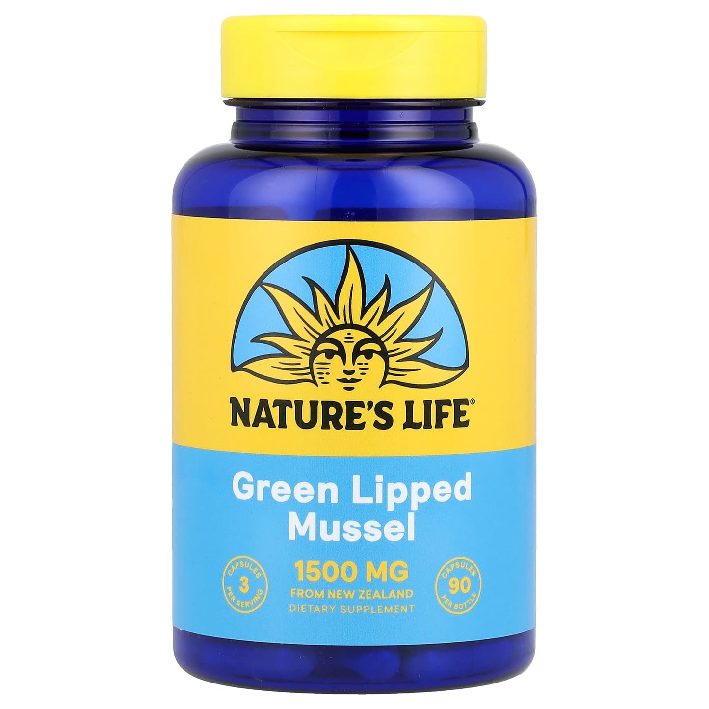 Nature's Life, Green Lipped Mussel, 90 Capsules (500 mg per Capsule) - Image 1