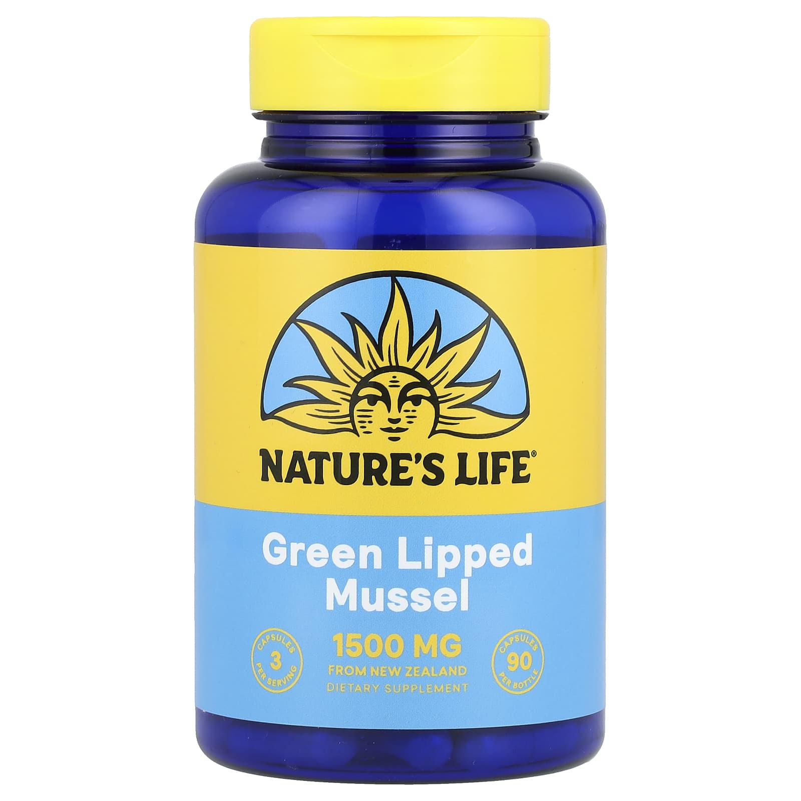 Nature's Life, Green Lipped Mussel, 90 Capsules (500 mg per Capsule) - Image 1